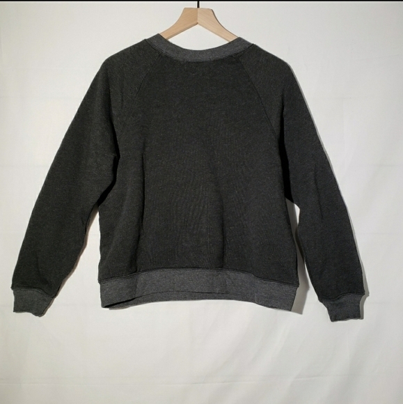 NEW‎ Wildfox Oversized Graphic Sweatshirt XS Body By Trey 80s Crew Neck Grey NWT - Picture 7 of 7